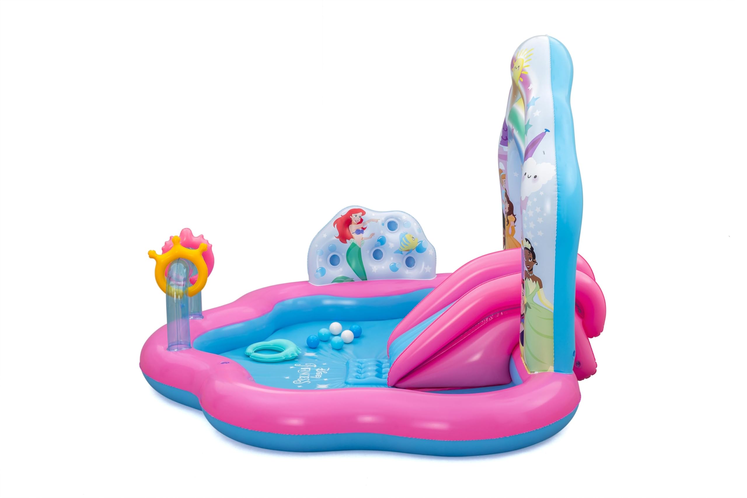 Bestway 7'3" x 6'4" x 55"/2.21mx 1.93mx 1.40m Centro de Juegos Disney Princess Enchanted Palace