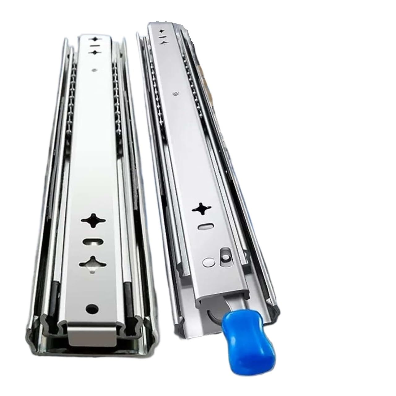 Guías para cajones de alta resistencia, El cajón ancho de 53 mm desliza el soporte lateral del rodamiento de bolas de extensión completa 120 kg 250-1500 mm(Without Lock,250mm)