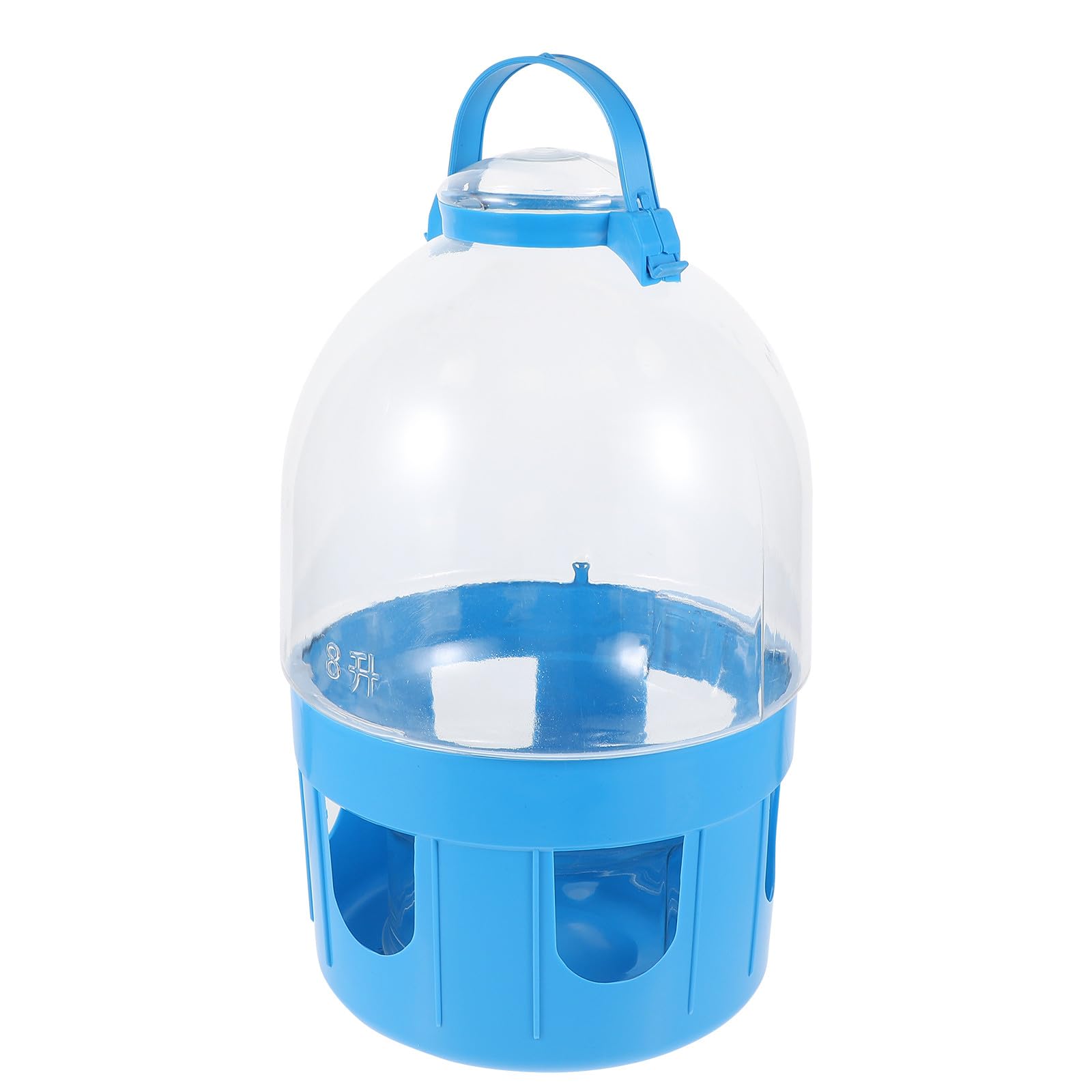 Veemoon Bevitore D'acqua per Piccioni 8l in Plastica Trasparente, Distributore Portatile e Rimovibile per Colombe e Uccelli Domestici, Abbeveratoio Resistente e Facile da Colore Casuale