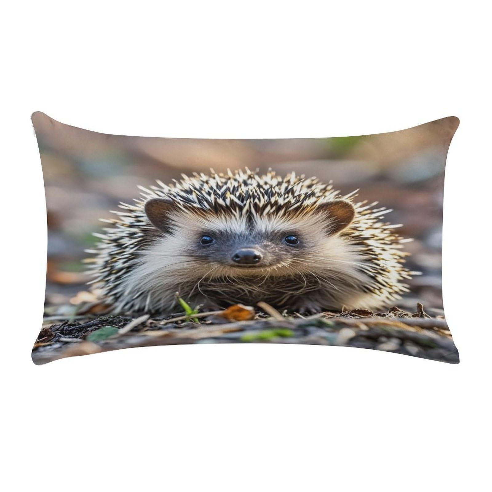 Hedgehog Pillow Case Decorative Rectangle Throw Pillow Cover Soft Plush Pillowcase Cozy Cushion Case Modern Pillow Sham Cushion Cover for Bedroom Sofa Couch 20 X 12 Inch