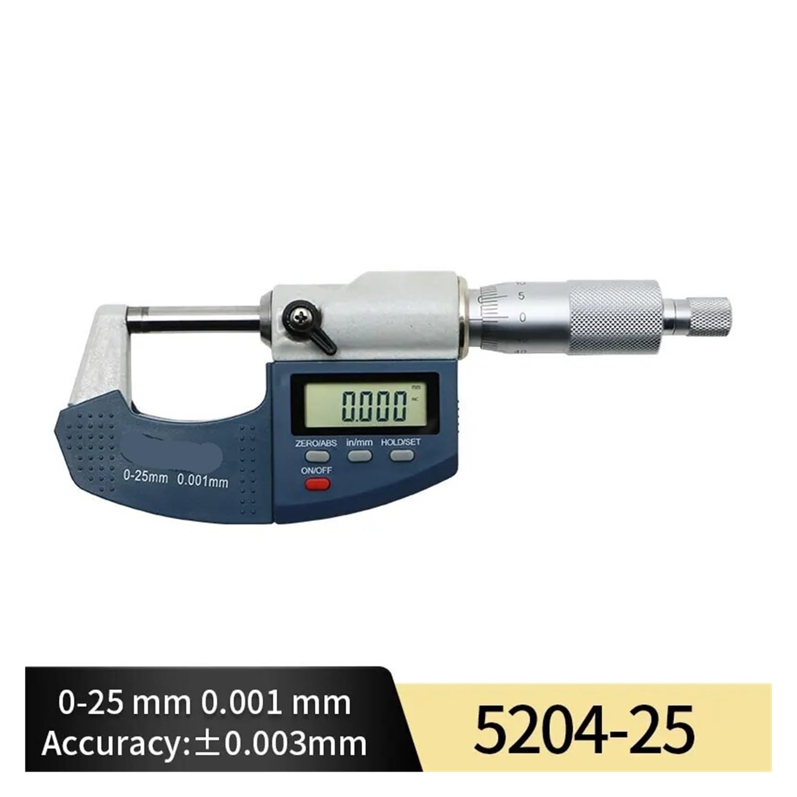 0,001 mm Elektroniczny mikrometr zewnętrzny 0-25 mm Cyfrowy mikrometr Elektroniczny cyfrowy suwmiarka(5204-25)