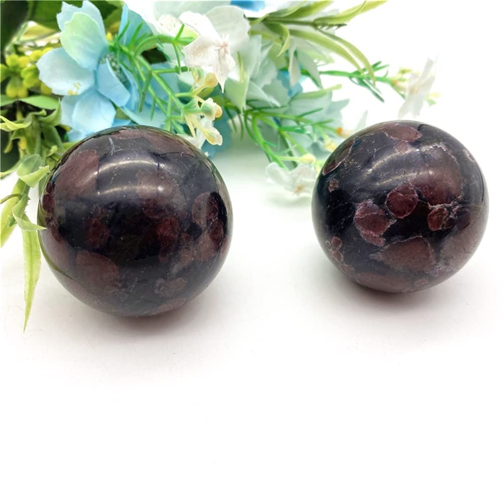 Kolekcje domowe 1 opakowanie naturalny granat i meteoryt gwiazda musująca kula kryształowa kula piękny naturalny kamień kryształowy (rozmiar: 40-50 mm)
