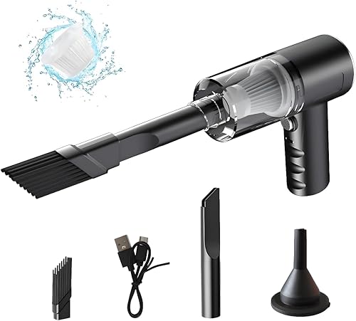 Wixann Aspiradora de mano, 12000 Pa Aspiradora de coche de alta potencia, 4000 mAh Aspiradora de coche portátil, Aspiradora de mano de 120 W sin