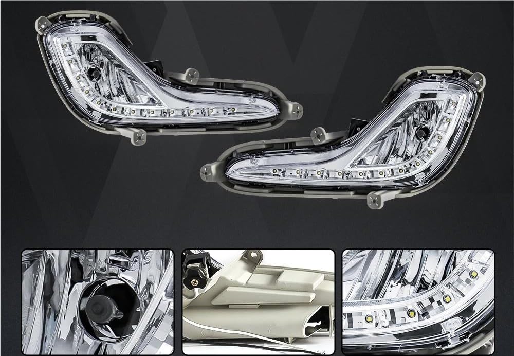Para Hyundai Para Accent 2012, 2013, 2014, 2015, 2016 Y 2017, Luces Diurnas LED DRL, Faros Antiniebla Y Luces Diurnas.