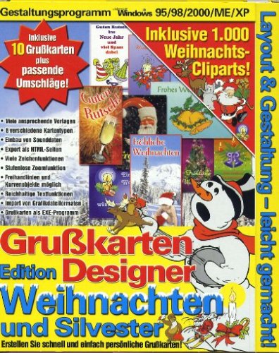 Preisvergleich Produktbild Grußkarten Designer Weihnachten und Silvester