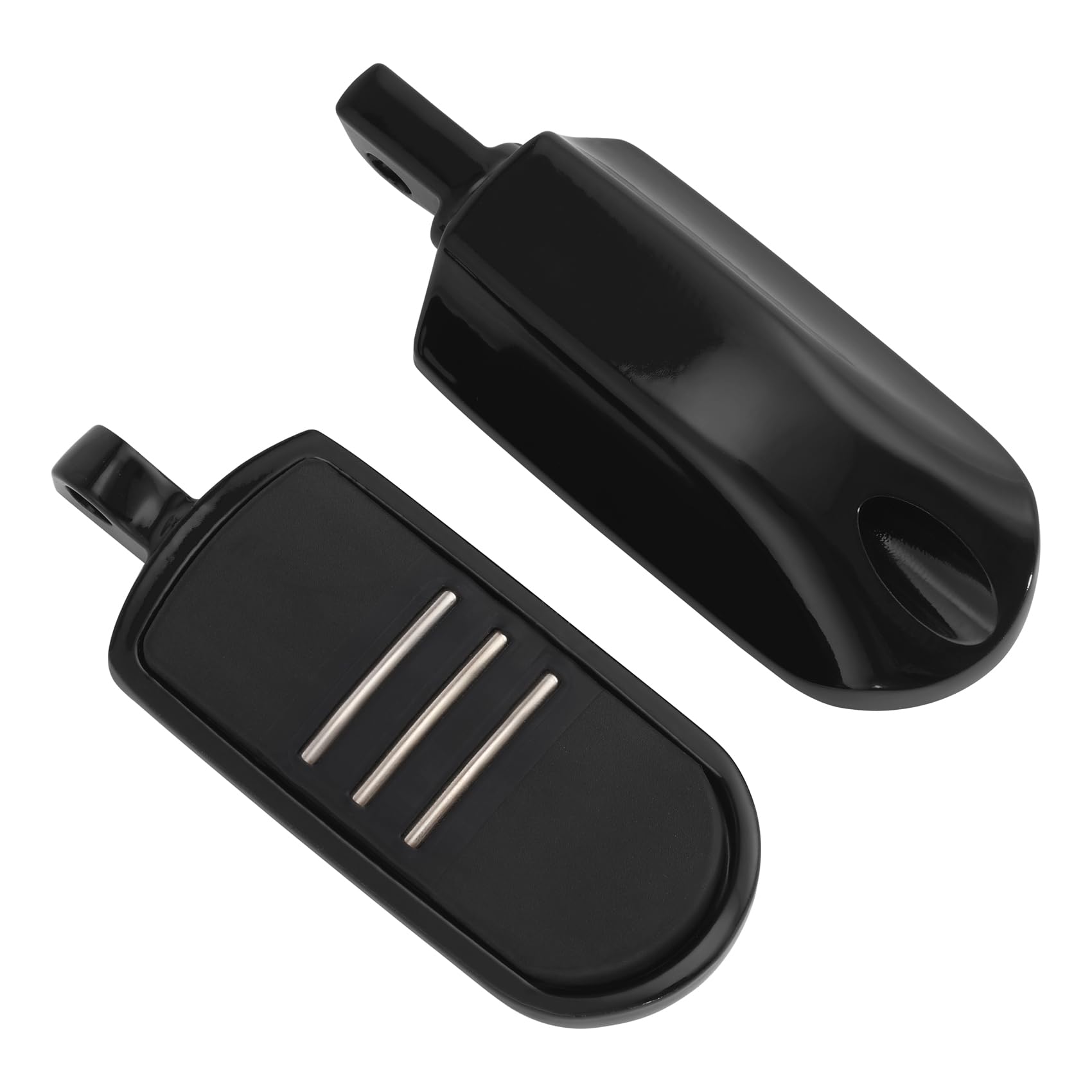 TCMT Reposapiés con incrustaciones de goma negra StreamLiner estriberas Compatible con Touring Dyna Sportster 883 1200