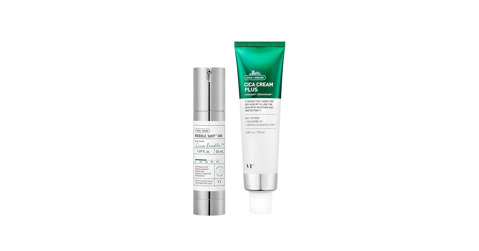VT♡CICA CREAM&REEDLESHOT 100/300/700セット VT COSMETICS Cica Reedle Shot 100 50ml and Synergy Repair