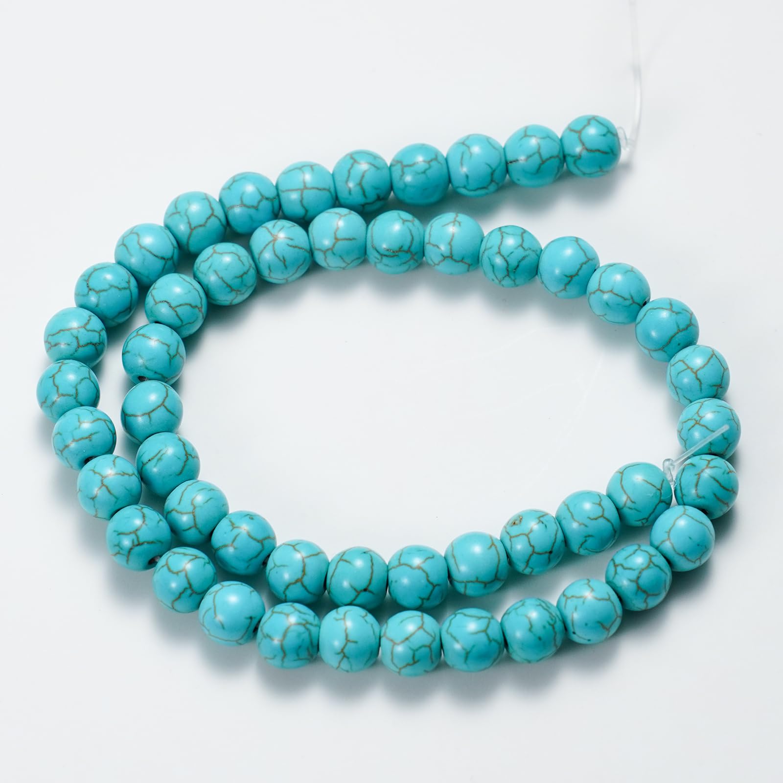 Asingeloo Natural Turquoise Round Loose Beads Gemstone 15 Inch 12mm Crystal Energy Stone Healing Power for Jewelry Making โ image 1