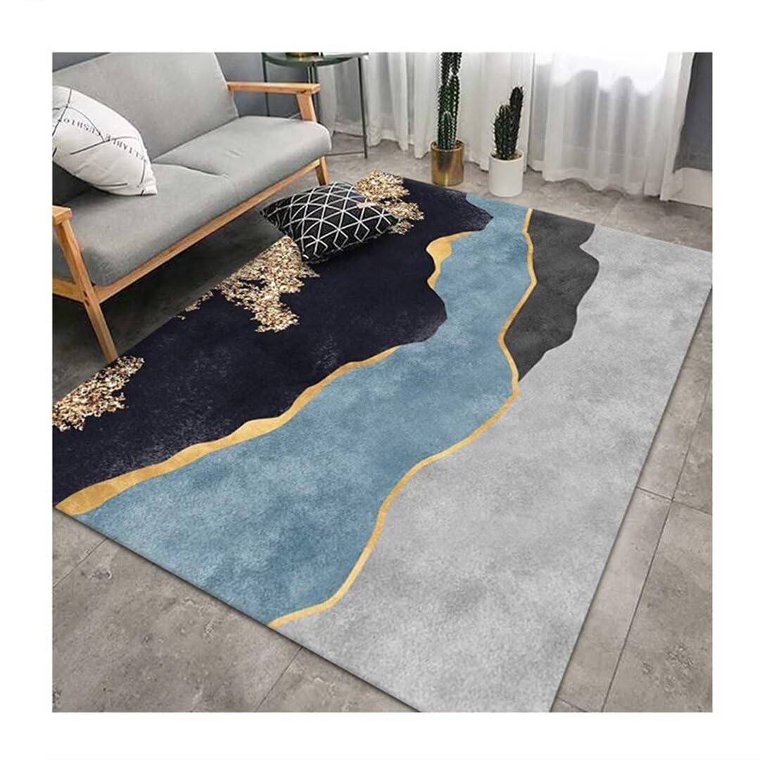 Tapis salon lavable en machine 140x200cm antidérapant et insonorisé
