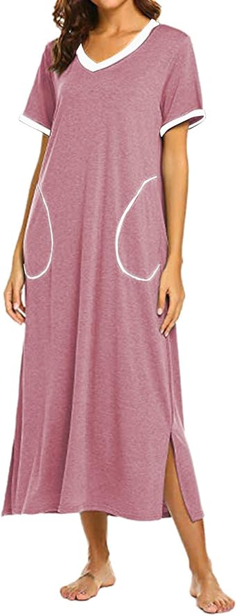 Nightgown Soft Long Sleeve Nightshirt 