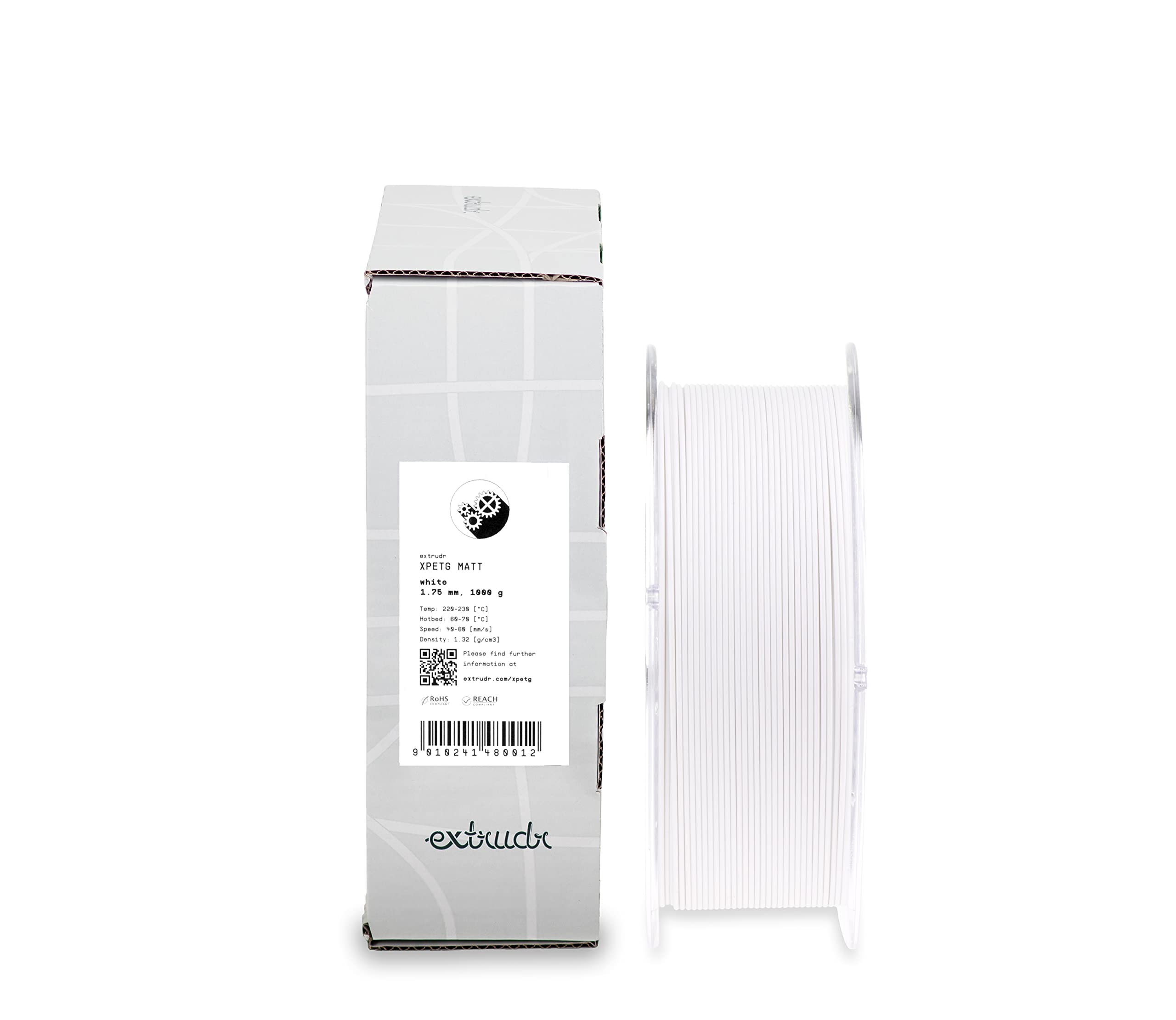 extrudr XPETG MATT 1,75 mm 1 kg Blanc