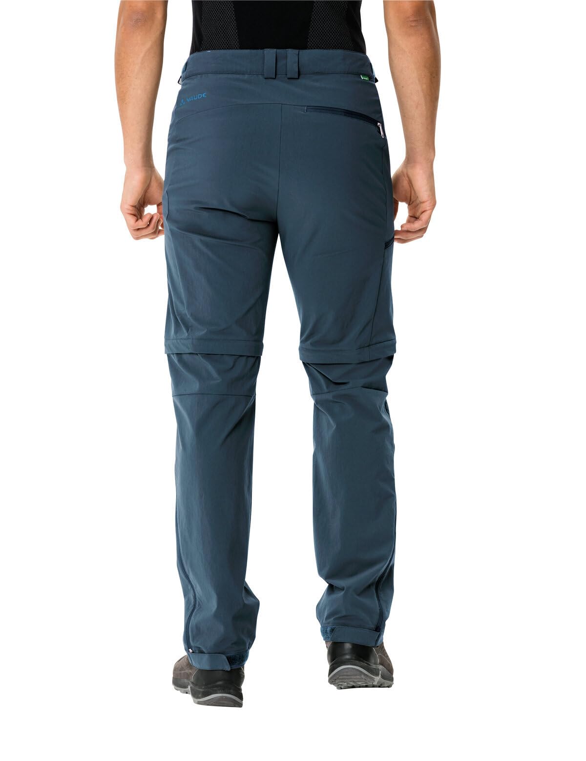 VAUDE Wanderhose Herren Farley Stretch T-Zip Pants III - Wasserabweisende Herren Wanderhose Zip Off, atmungsaktive Trekkinghose mit Hosenbund - Dark sea, 54-Long