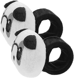 Gogogmee 2 Peças Panda Anel Pop Boneca De Pelúcia Pulseiras De Brinquedo Macio Para Meninos Pulseira De Pelúcia Tapa Pulseira De Pressão Para Crianças Pulseiras De Pulso Tapa Crianças