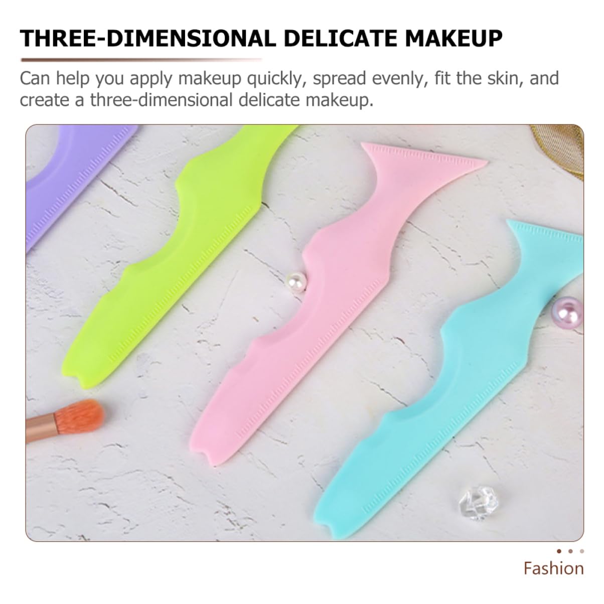 MAGICLULU 4 Set Di Stencil Per Sopracciglia Per Principianti in Silicone Per Eyeliner Applicatore Per Mascara Kit Di Strumenti Per Il Trucco 3 Pezzi*4