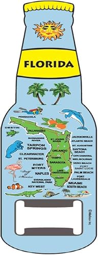 Miniatura 2 de Magnet Florida Souvenir Gifts - Juego de 4 abrebotellas de cerveza Sunshine State Map Miami, Key West, Orlando (Florida)