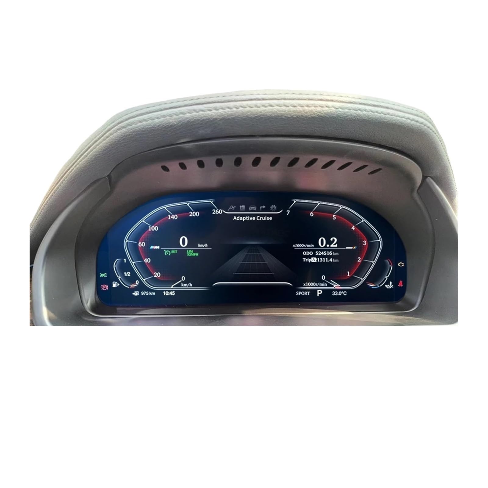 Speedometer Displays 12.3" Digital Cluster Compatible For BMW X5 X6 F15 F16 E70 Screen LCD Dashboard Car Cockpit Digital Instrument Cluster(Black)