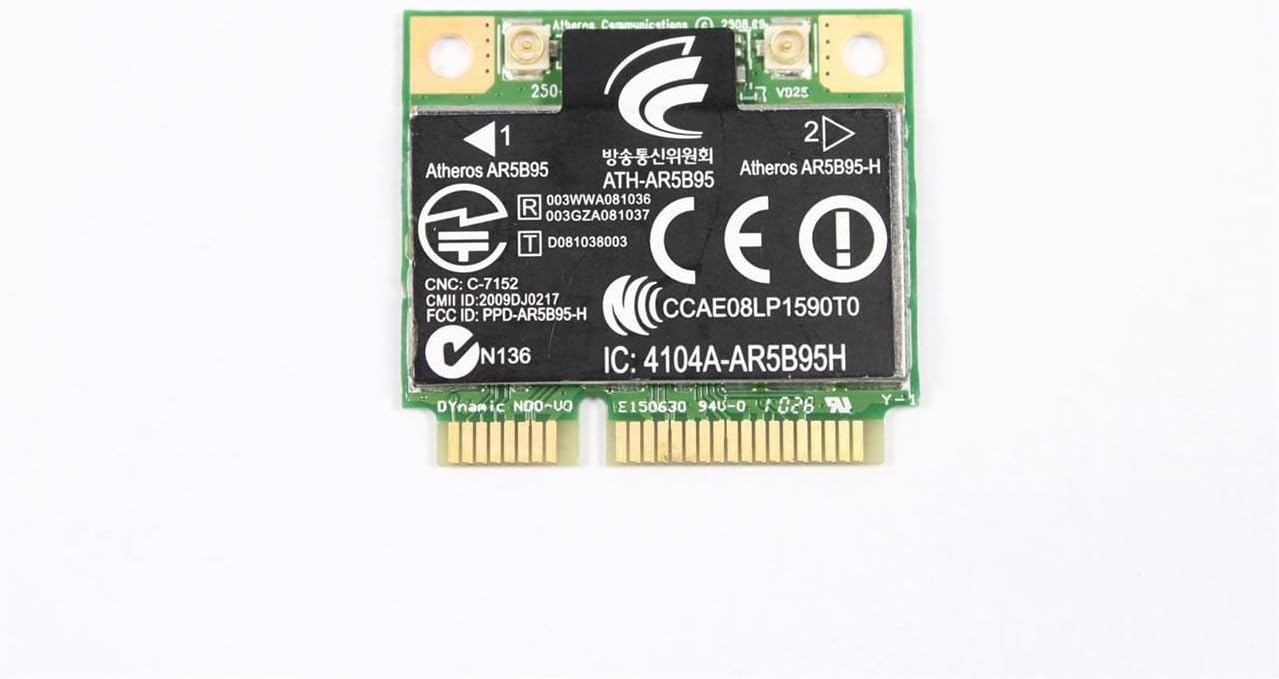 Atheros ATH-AR5B95 Wireless N 802.11n Half-Mini PCI-E WIFI Card 580101-002 606470-804