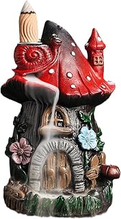 Incense Holder,Christmas Resin Decoration,Mushroom House Incense Burner