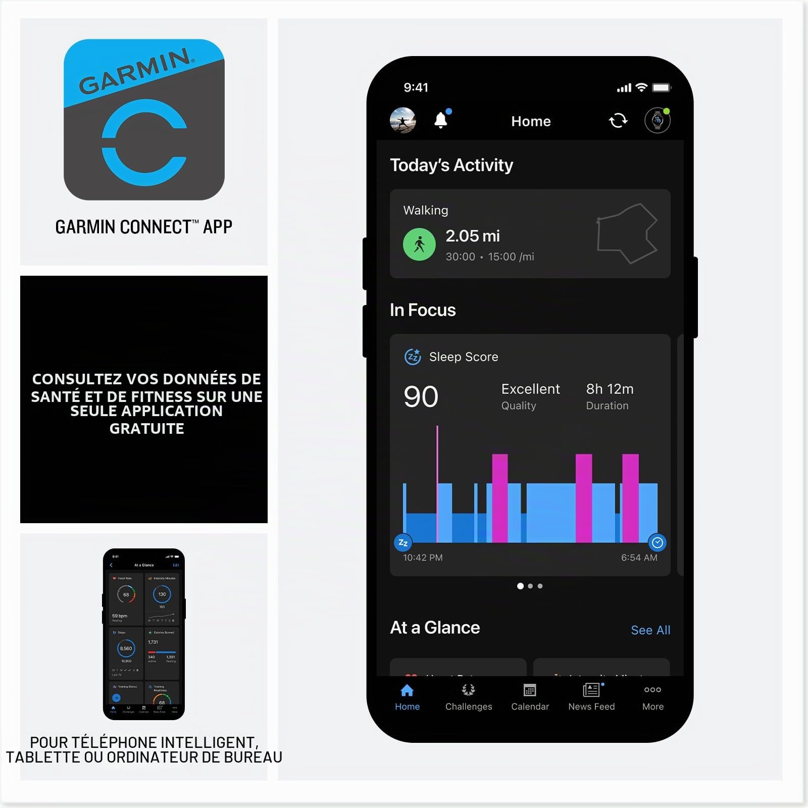 Garmin Venu 4 45mm - Montre intelligente GPS, écran tactile AMOLED, suivi avancé de la santé et du fitness 24/7, plus de 80 applications sportives, lampe de poche, Ardoise/Noir (renouvelée)