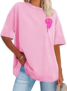 Women's Oversized Graphic T-Shirts Summer Short Sleeve Loose Fit Crew Neck Tees by rosemia