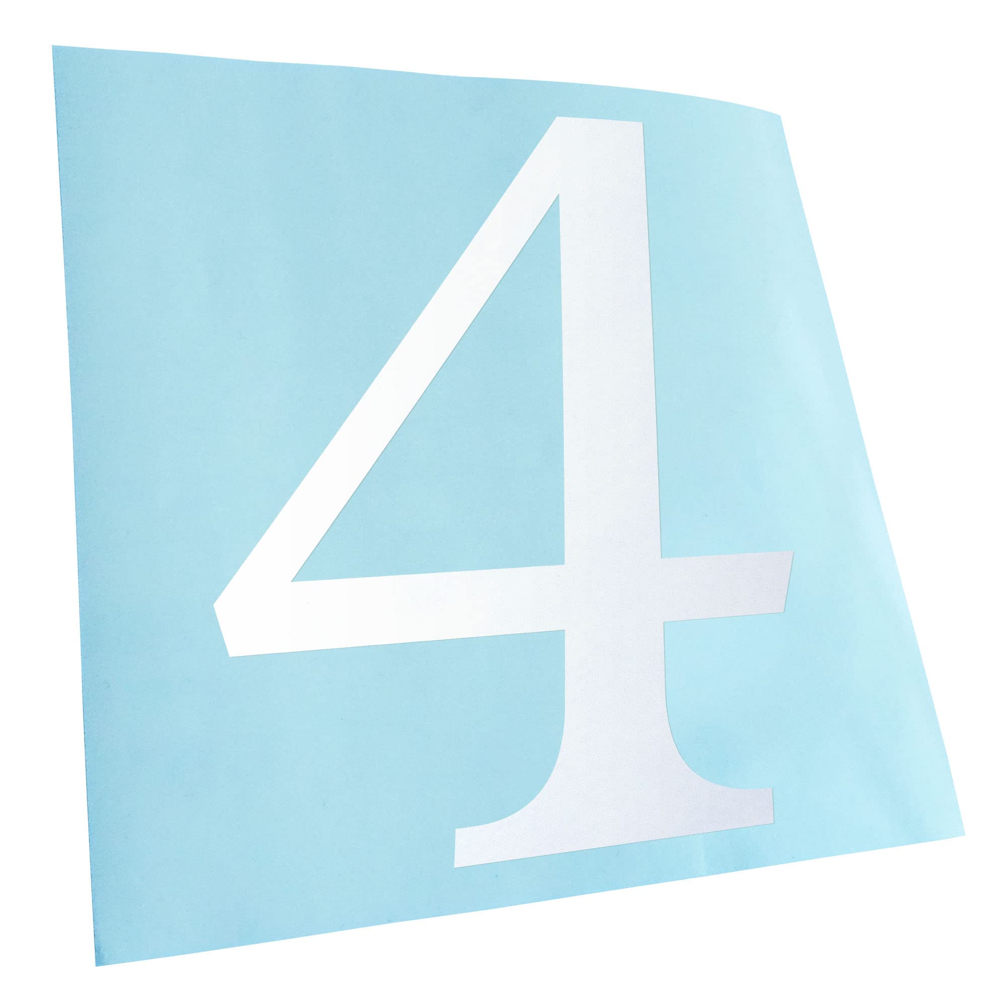 Kiwistar - Car Sticker - Number 4 - Numbers - Rear Window Car Sticker Weatherproof for Car Truck Moped Truck - Sticker Exterior Self-Adhesive Tuning Accessories for Window Vehicle Window