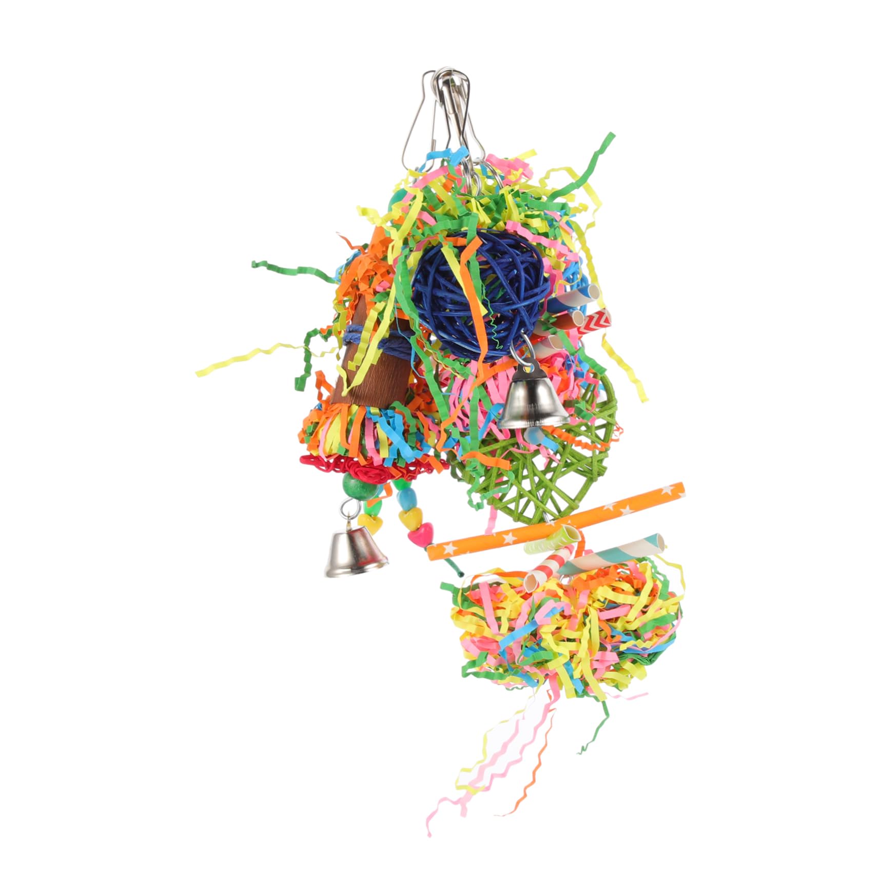 FOMIYES Lot De 4 Grands Jouets pour Oiseaux Jouet À Mâcher pour Perroquet Jouet De Dentition Amusant pour Perroquet Jouets pour Oiseaux 4 Pièces X 4