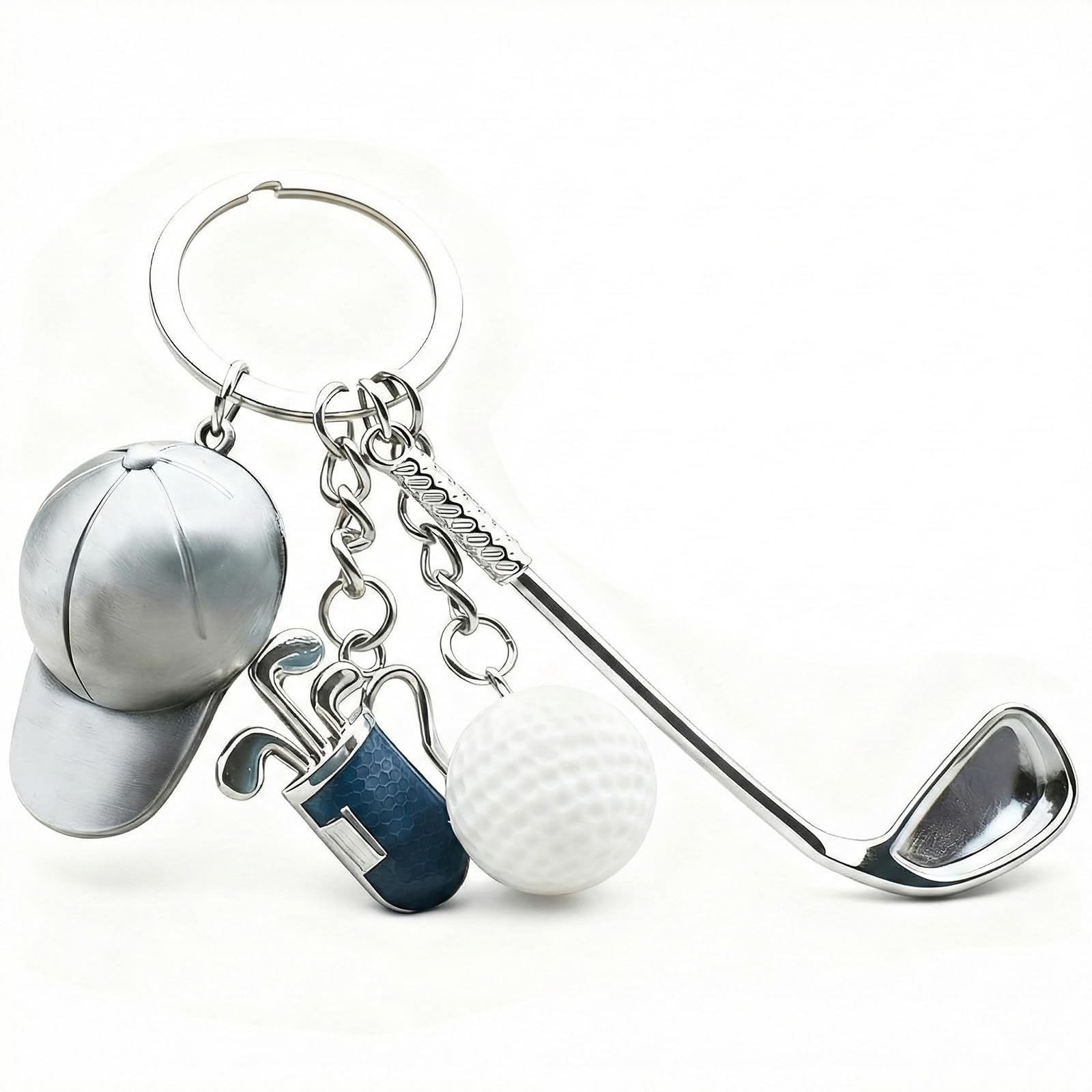 Llavero de Golf Mini Palo Colgante Bolsa Regalos Hombres Mujeres Pelota Deportes