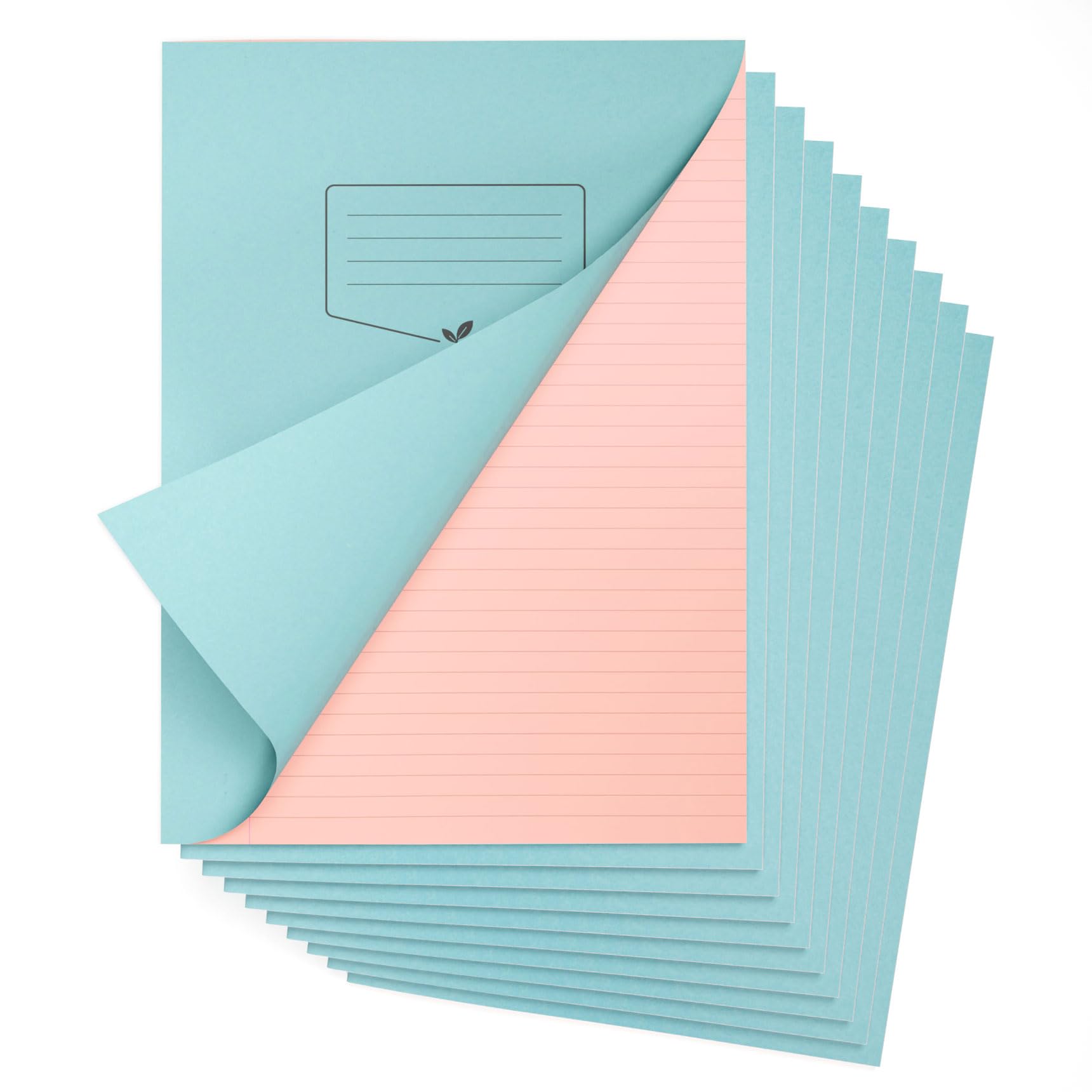 Silvine A4+ Pink Paper Dyslexia Exercise Book Pack of 10 | 80 Lined Pages, 80gsm Tinted Paper for SEN Supportive Learning & Memory Aid