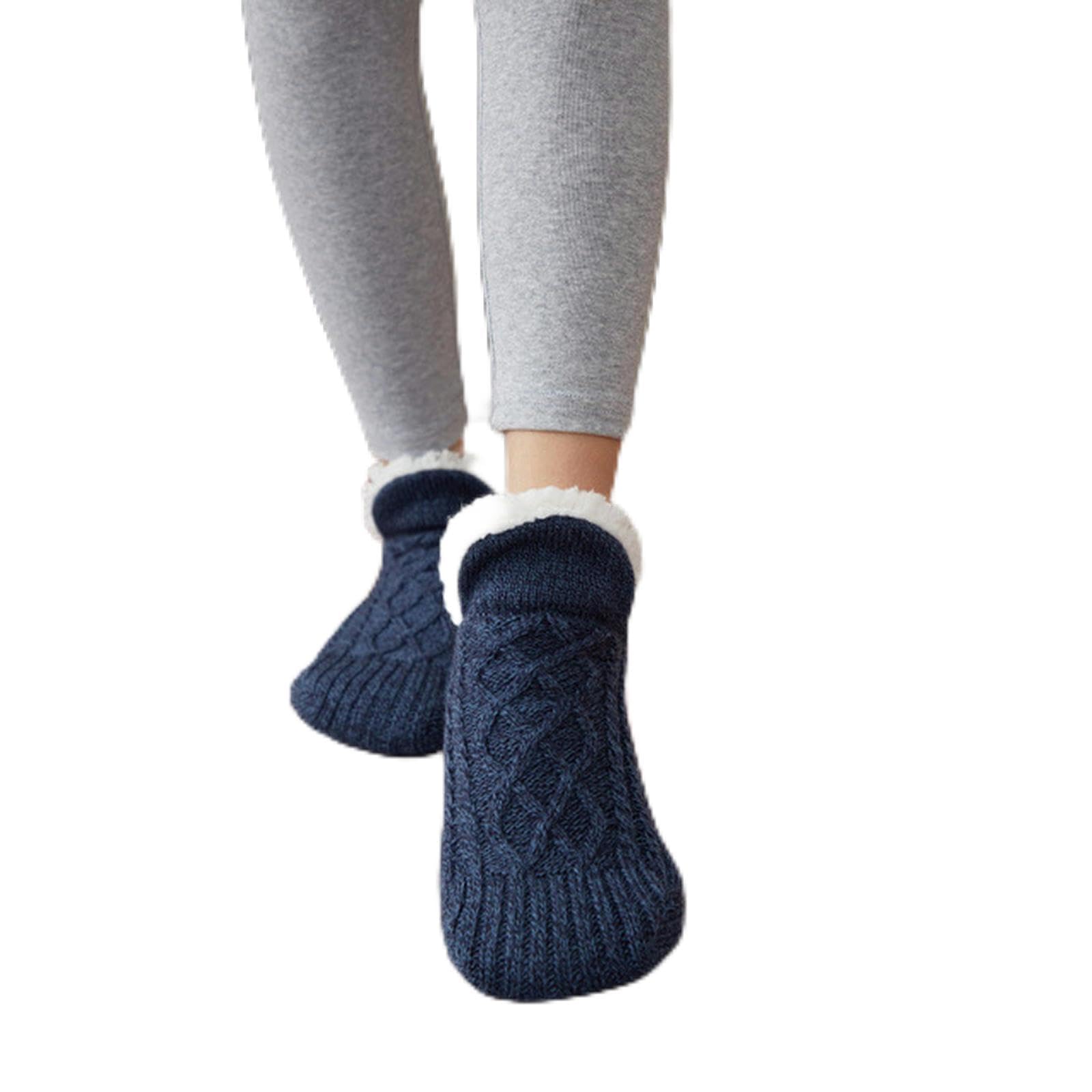 Calcetines de cañón de punto mujer hombre de invierno cómodos 7