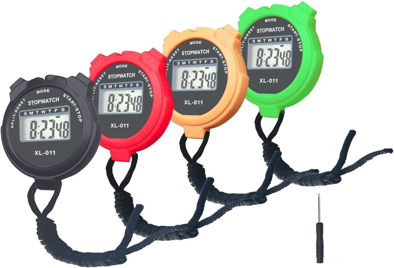 Amazon.com: Digital Stopwatch, BESTWYA Large Screen Handheld Count Up ...