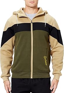 CMTOP Bluza z kapturem, męska kurtka z kapturem, patchwork, polar, bluza z długim rękawem, blok kolorów, bluza z zamkiem błyskawicznym, bluza z kapturem, na co dzień, z kieszenią