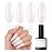 modelones Glitter Gel Nail Polish Pearlescent Gel Polish White Chrome Shimmer Nail Polish Iridescent Soak Off Led Mermaid Polish Swirl Shell Thread Effect Nail DIY 15 ML