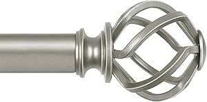 KAMANINA 1 Inch Curtain Rod with Telescoping Extension