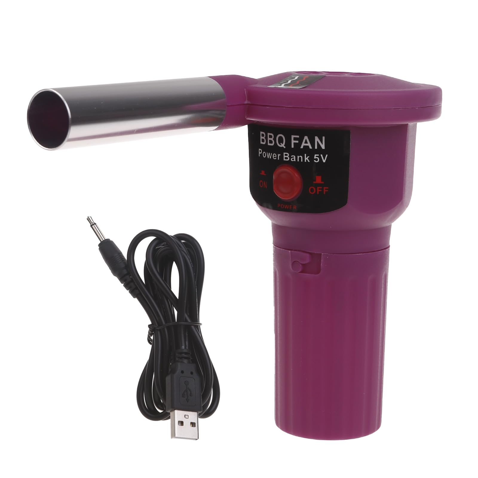 Kalttoy Purple 5V Usb Powered Barbecue Blower For Camping And Outdoor Cooking With Usb Powered Air Blower