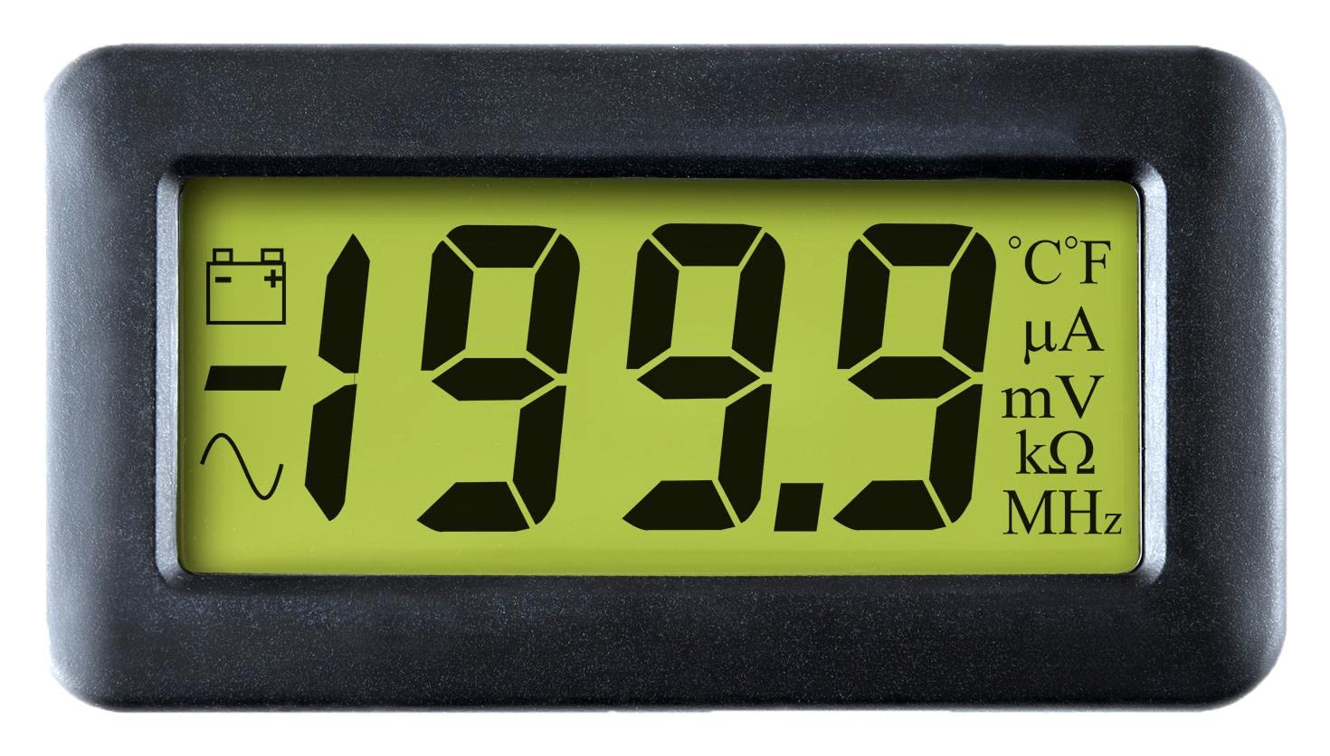 Voltmetro, LCD, 3.5DIGIT, 200MV FSD, Misuratori a pannello digitale, Qtà.1 | DPM 750S-BL