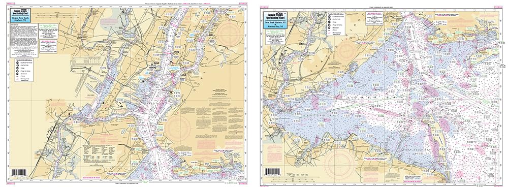Captain Segull's Sportfishing Chart - New York Harbor/Raritan Bay, NY - Laminated Nautical Fishing Chart