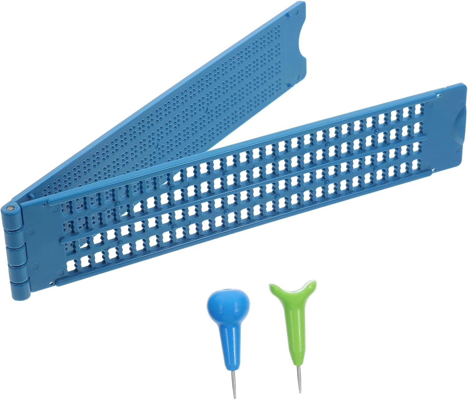 Braille Stylus Kit for Beginners Line Cell Writing Board and Pens Portable Learning Tool for Blind Individuals Braille Accessory for Education