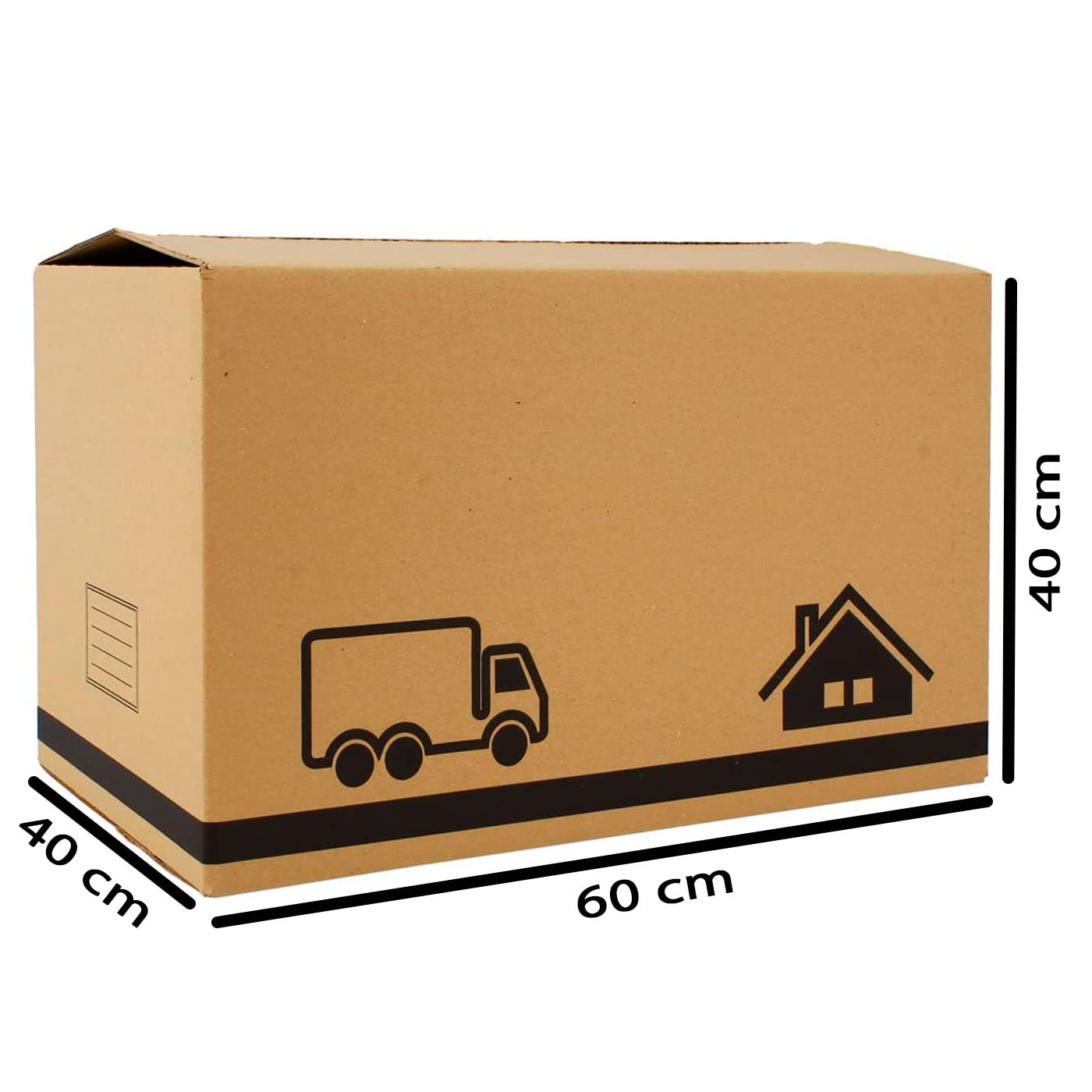 Acan Tradineur - Pack de 6 Cajas de cartón para Embalaje, mudanzas, cartón Reforzado y Resistente, Plegables y Reutilizables, envío Paquetes, almacenaje, 60 x 40 x 40 cm