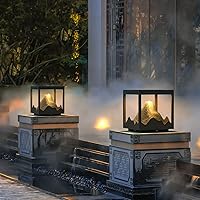 Vista 6 de Luces de poste impermeables para exteriores, lámpara de poste de patio, lámpara de poste de patio, lámpara de poste de jardín, cubierta de valla