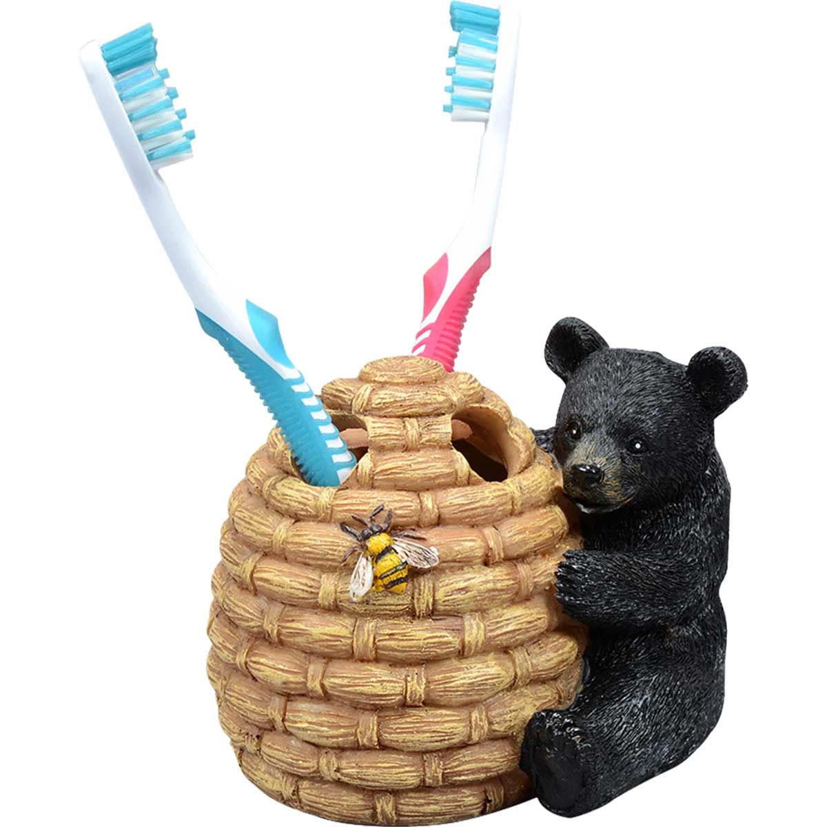 BLACK FOREST DECOR Honey Bear Toothbrush Holder