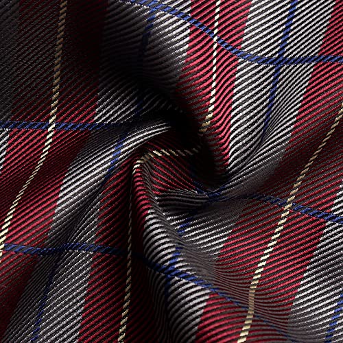 Image of Striped Plaid Polka Dot Mens Tie Formal Necktie Pocket Squares Ties Clips Cufflinks Classic for Men Set
