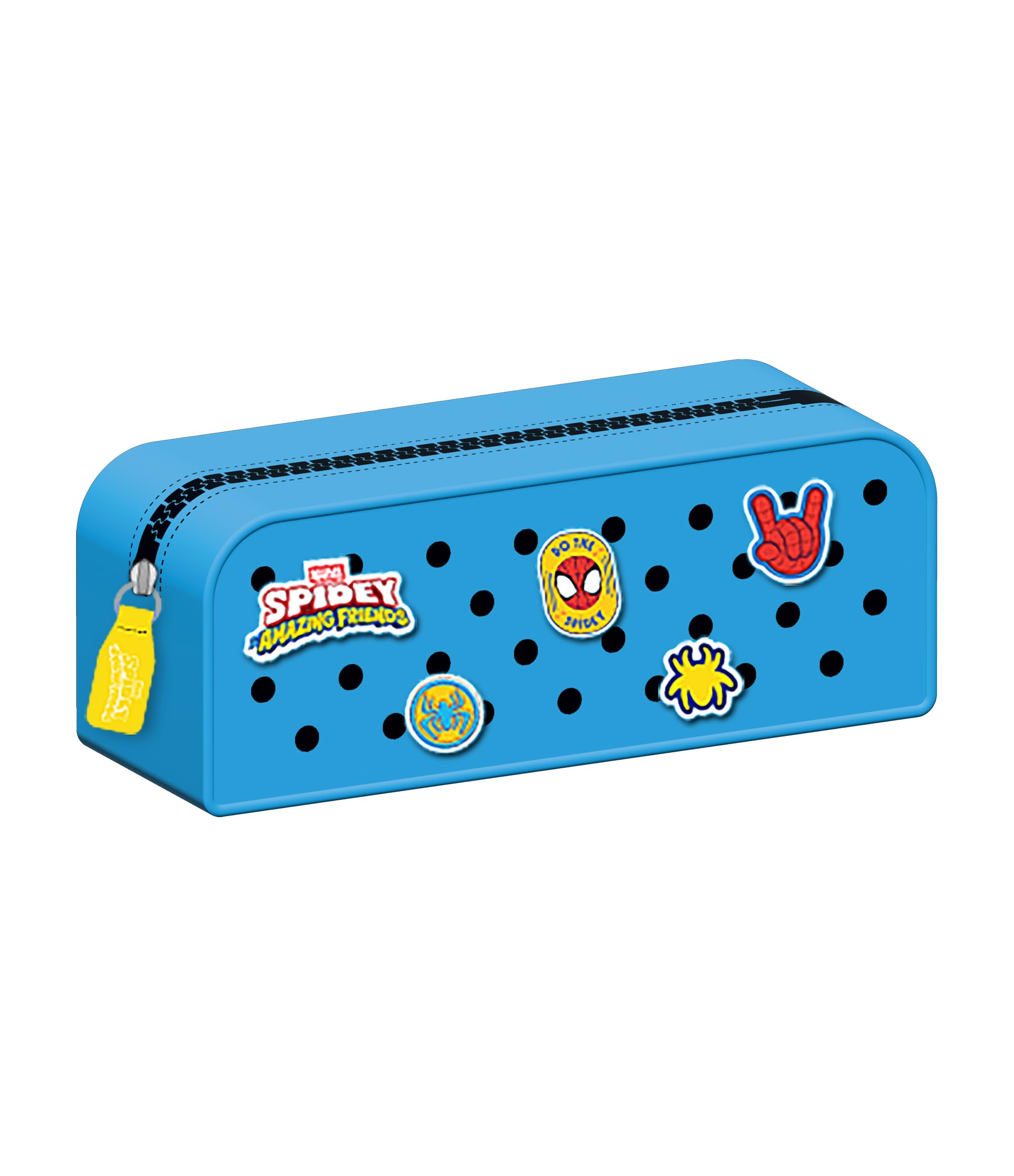 Seven Spiderman Soft Silicone School Pencil Case with Custom Character Patches Stationery Kids Gift Official Merchandise