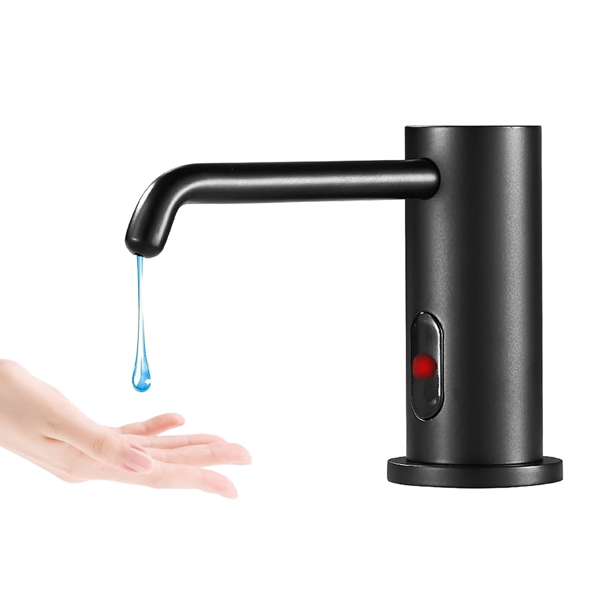 Automatischer Seifenspender Touchless für Küche, integrierter elektrischer Seifenspender für Badezimmer, aktualisierte Infrarot-Sensoren mit Flasche und elektrolytischer Pumpe, 1000 ml (Schwarz)