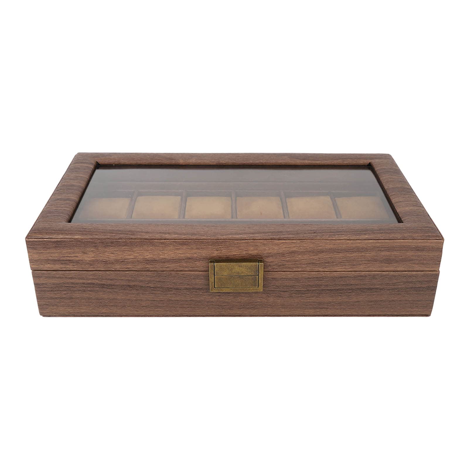 TOPINCN Caja Organizadora para Relojes, Estuche de Almacenamiento de Lujo con 12 Compartimentos para Uso Doméstico y de Oficina, con Cuero PU e Interior de Franela