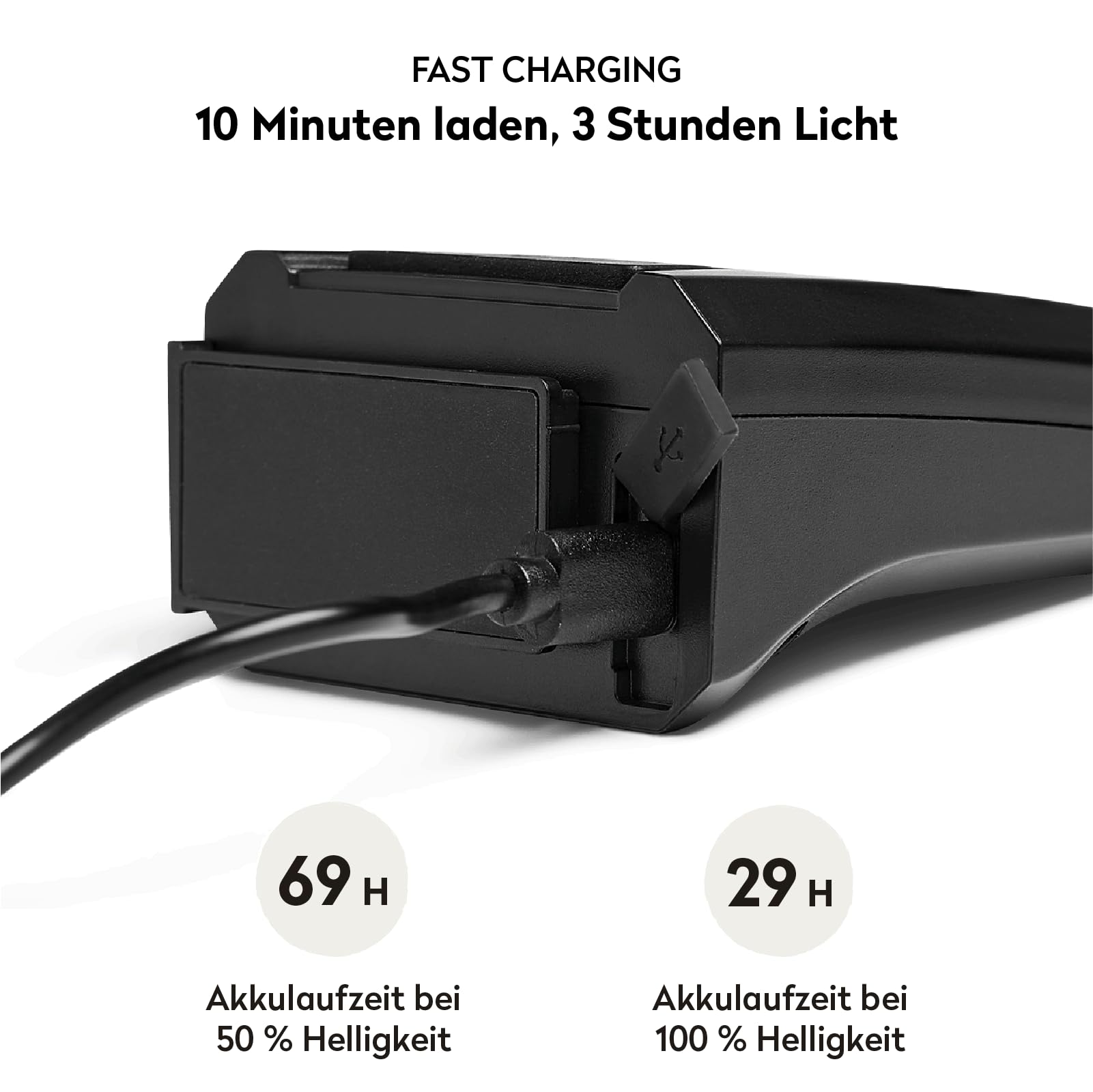 BURNHARD® LED-Grilllicht, magnetische Grillbeleuchtung, Grilllampe, Helligkeit: 120 Lumen, stromsparender Neigungssensor, akkubetriebene Lampe, Fast-Charging-Funktion, bis 69 Stunden Leuchtdauer
