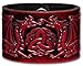 Hoppe & Masztalerz Lederarmband geprägt 48MM aus Vollrindleder Keltische Drachen (12) kirchrot-antik mit Druckknopfverschluss (nickelfrei) (20 Zentimeter)