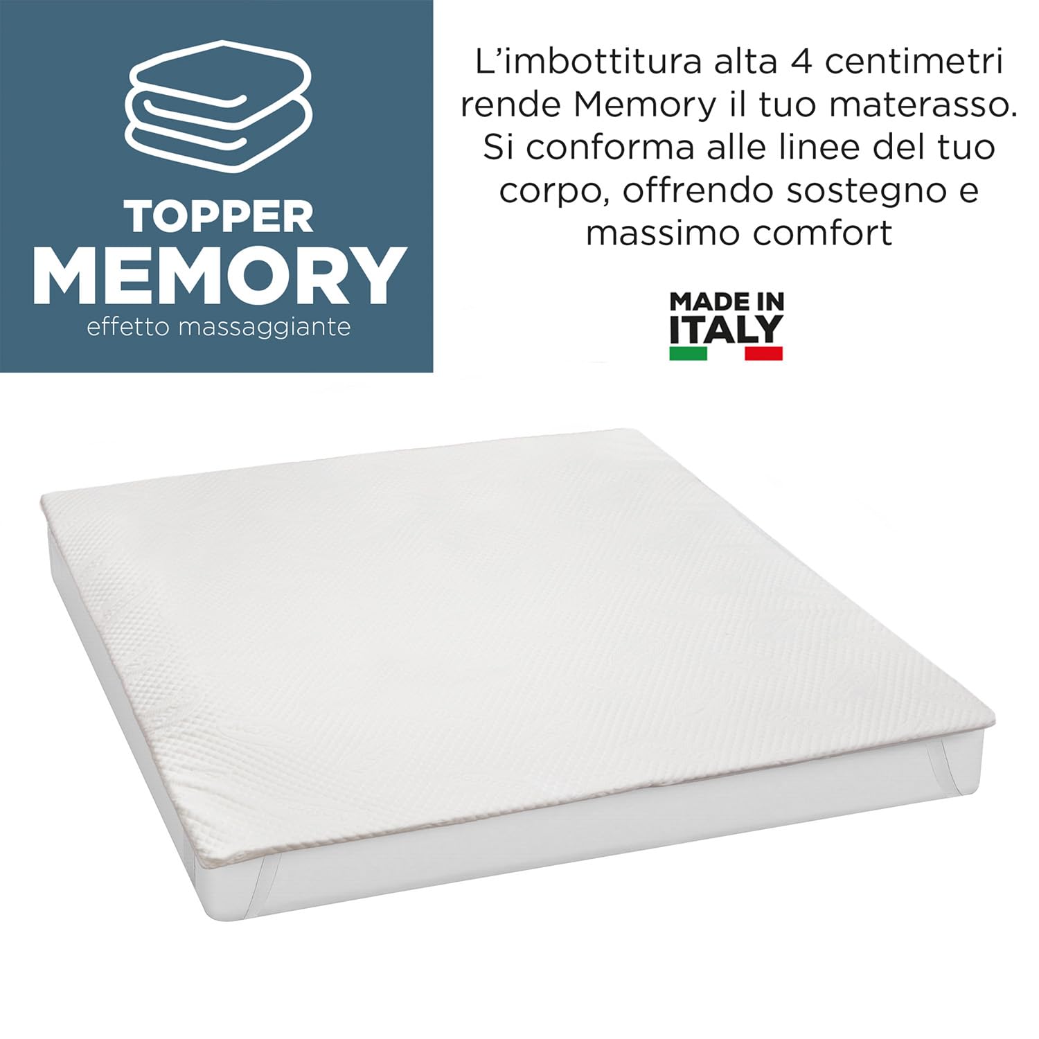 MEMORY TOPPER 2 QUADRI CM160X190X4 IL NOSTRO STRESS