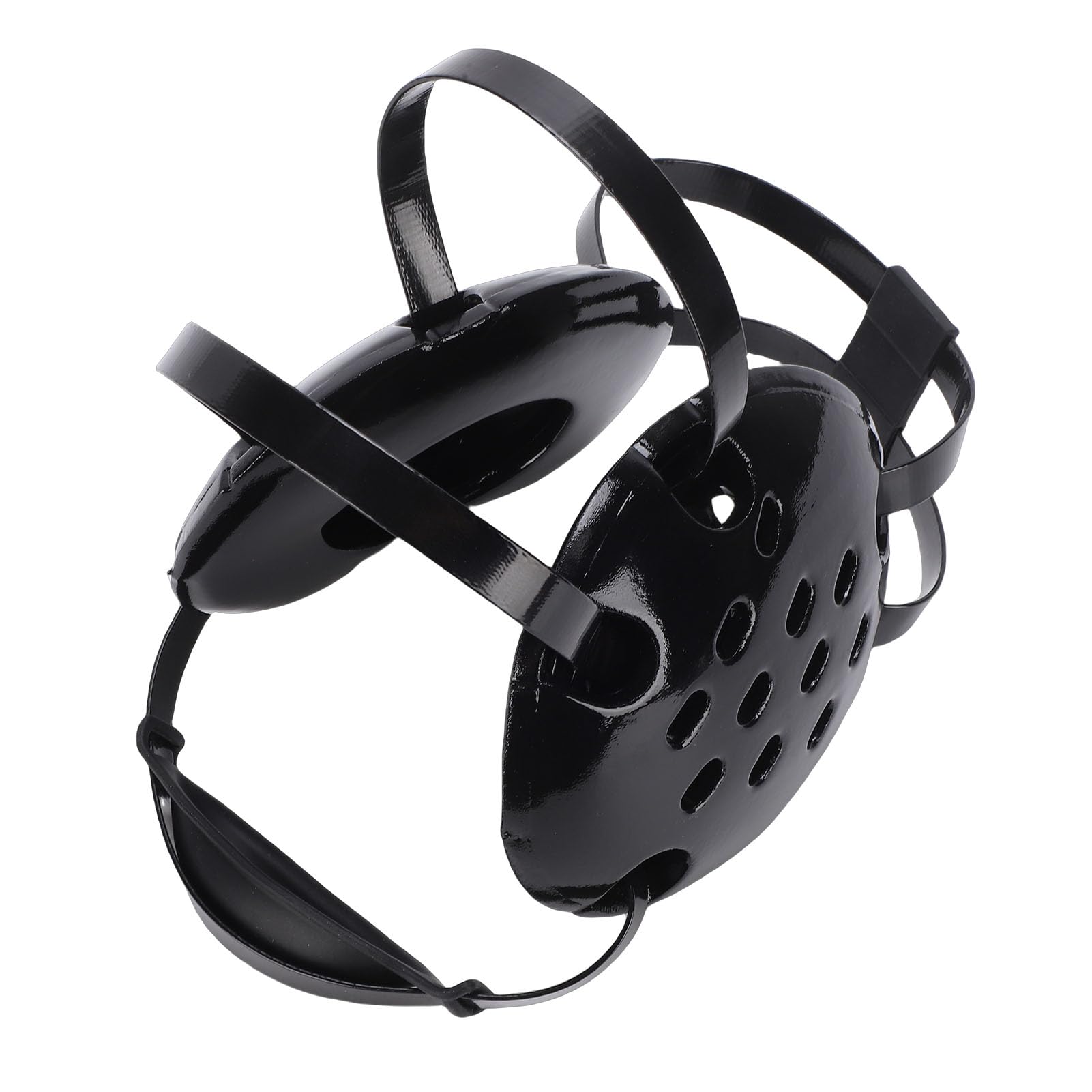 Greensen Casque de Lutte, 11 Trouilles Réglable Respirant Protecteur d'oreille avec Coussinet de Menton Doux, pour Hommes Femmes Adultes Noir Jiu Jitsu MMA