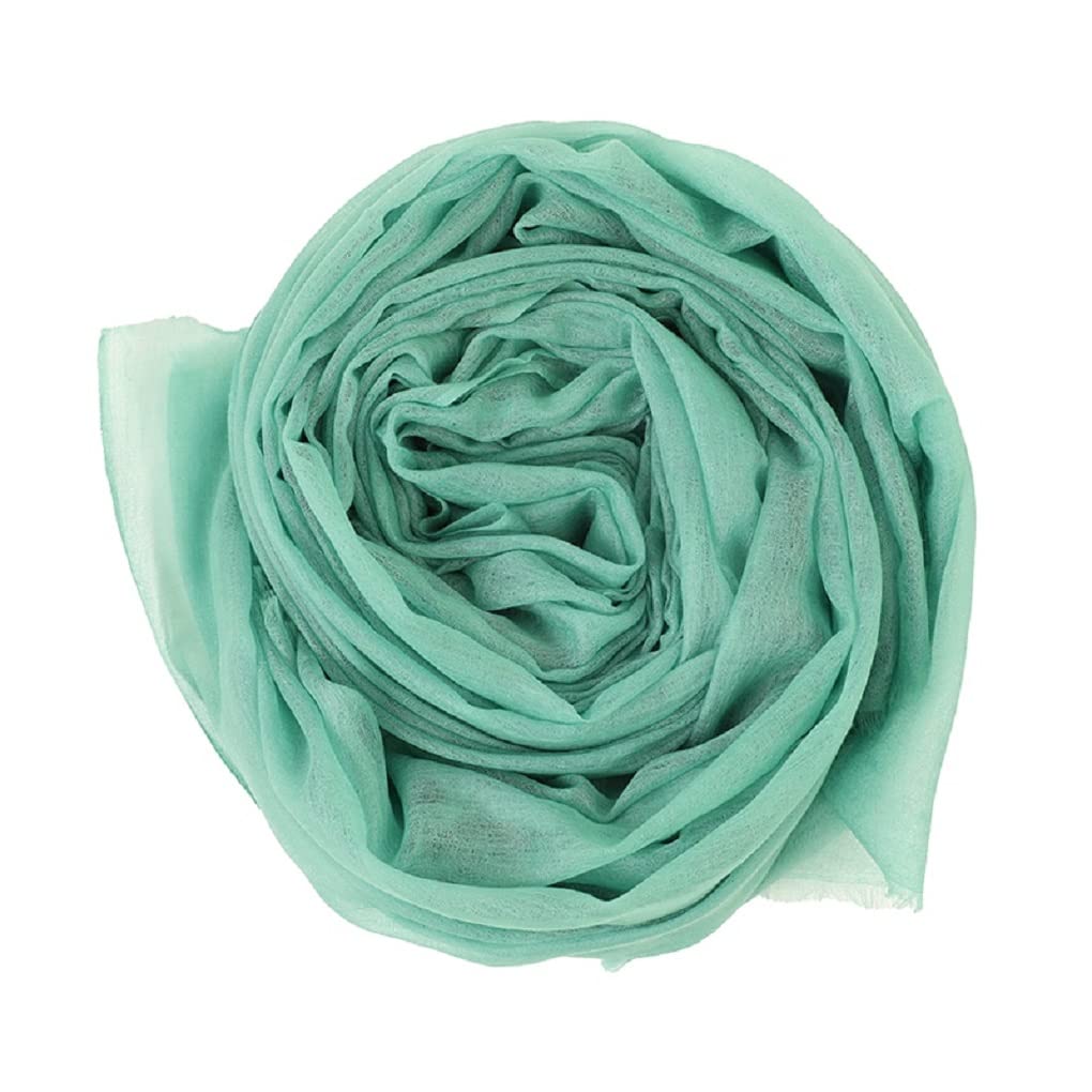 Prettystern Woman 100% cashmere stole light ring pashmina scarf evening dress shoulder shawl XL fine cashmere 20. Mint green