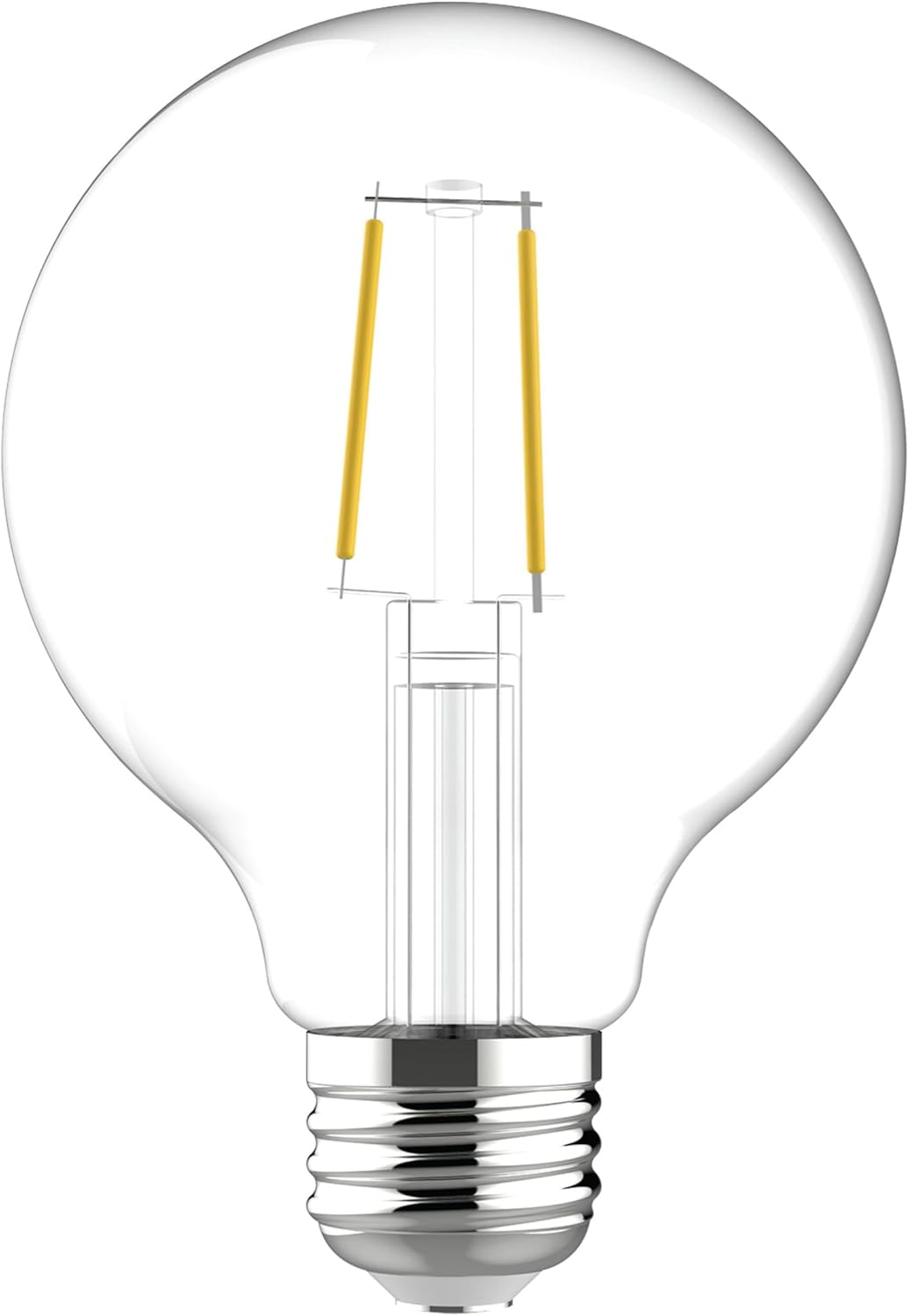 GE LED Light Bulbs, 25 Watt, Soft White, G25 Globe Bulbs, Clear, Medium Base (2 Pack)